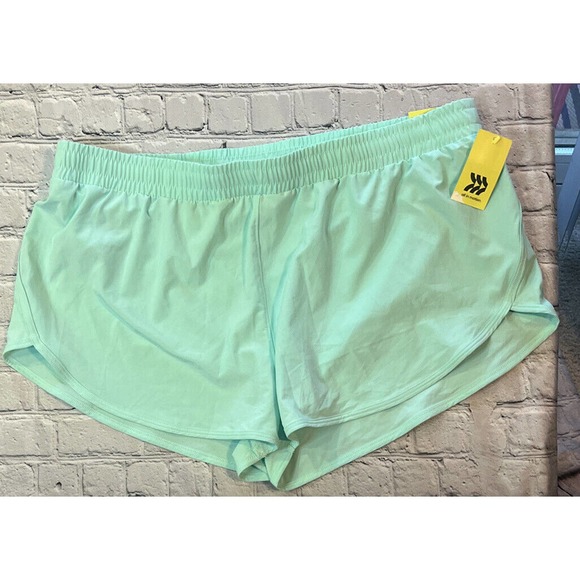 all in motion Pants - Women's Mid-Rise Tulip Run Shorts 3" Blue - All in Motion Size XXL NWT